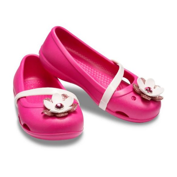 Crocs Lina Charm Flat Kids kislány balerina cipő*