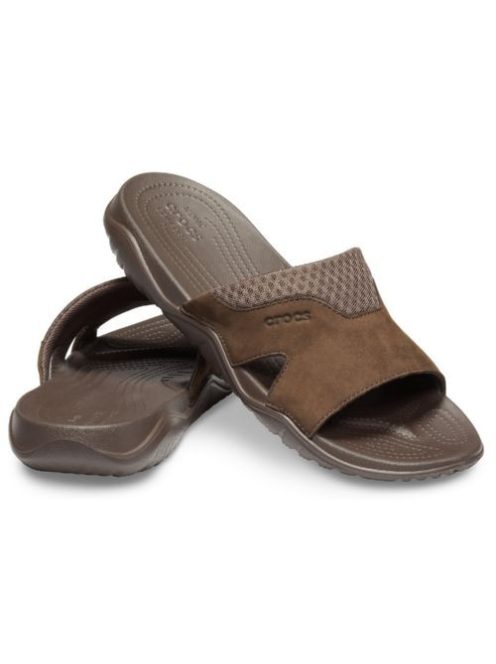 Crocs Swiftwater Leather Slide Men férfi papucs*