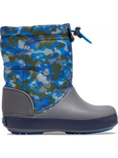   Crocs CB Lodge Point Graphic Winter Boot Kids kisfiú csizma*