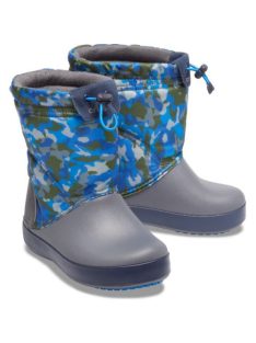   Crocs CB Lodge Point Graphic Winter Boot Kids kisfiú csizma*