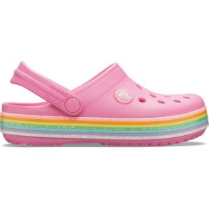 Crocs Crocband Rainbow Glitter Clog Kids kislány papucs*