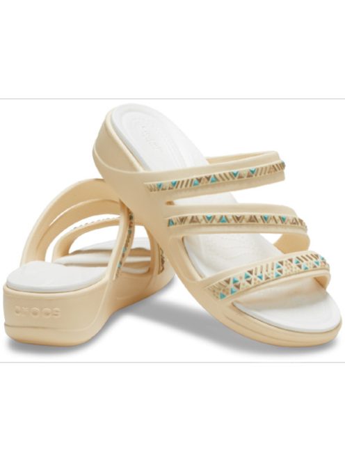 Crocs Boca Medallion Strappy Wedge Sandal Women